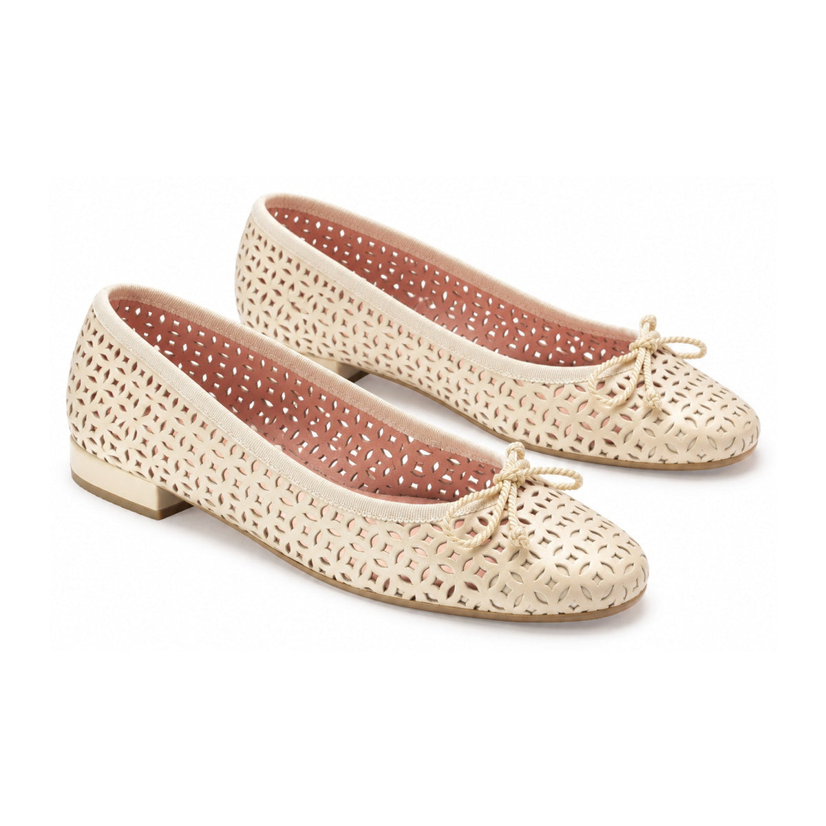 Beige Soft Leather Flats for Teen/Women by Pretty Ballerinas