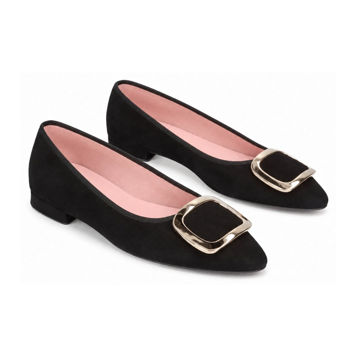 Black Suede Flats for Teen/Women by Pretty Ballerinas