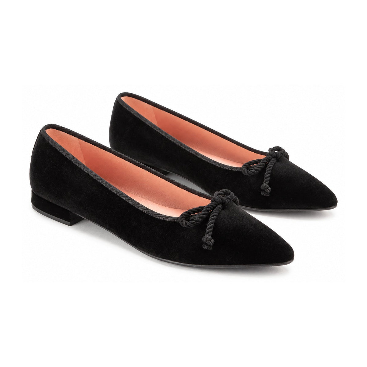 Black Velvet Flats for Teen/Women by Pretty Ballerinas