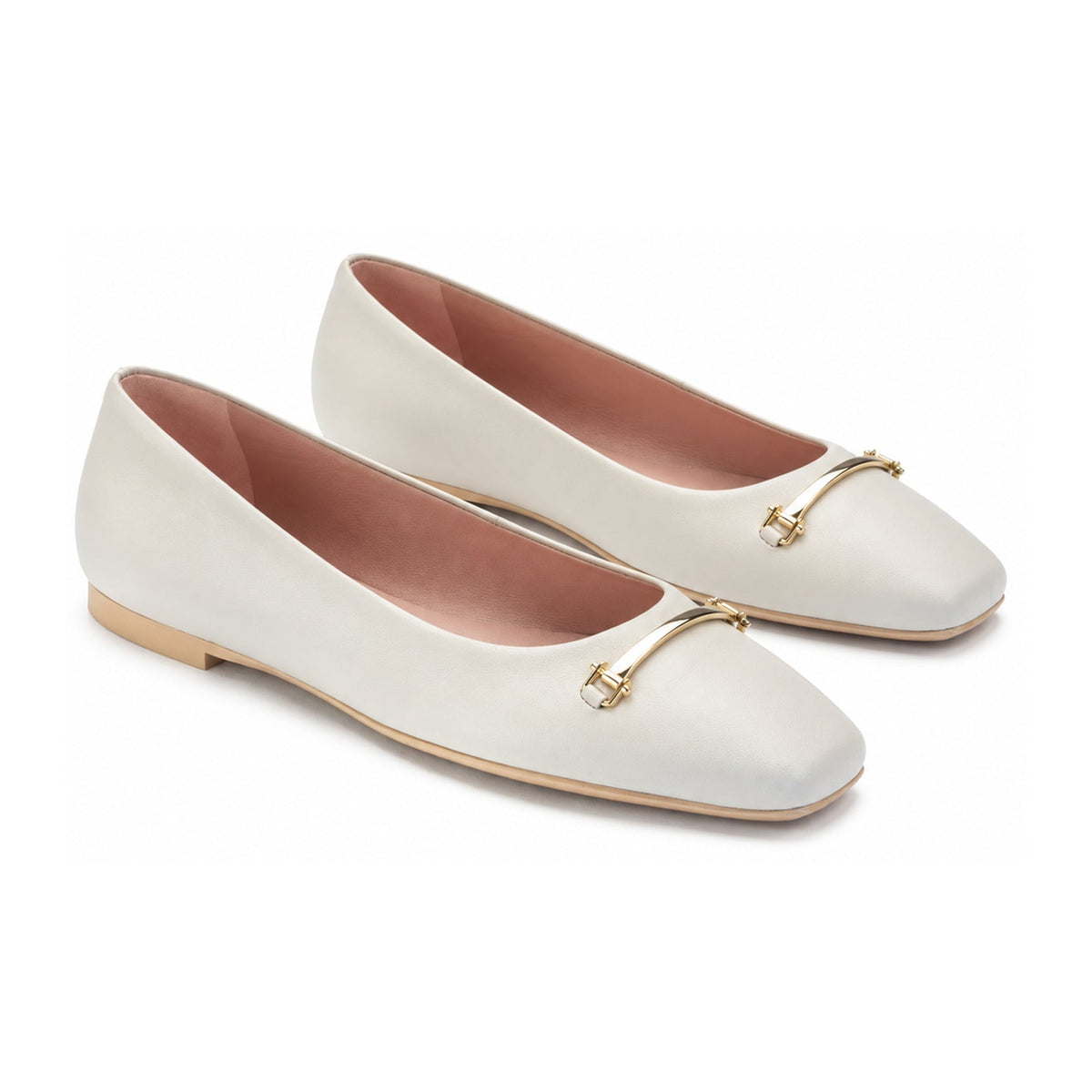 Taupe Leather Teens Hosebit Flats