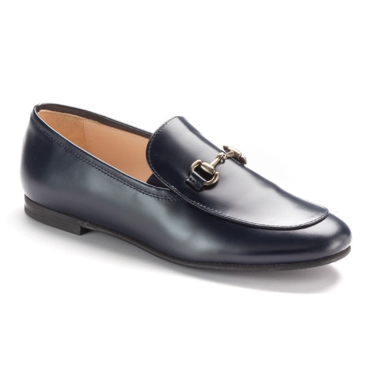 1346n - Navy Polished Leather
