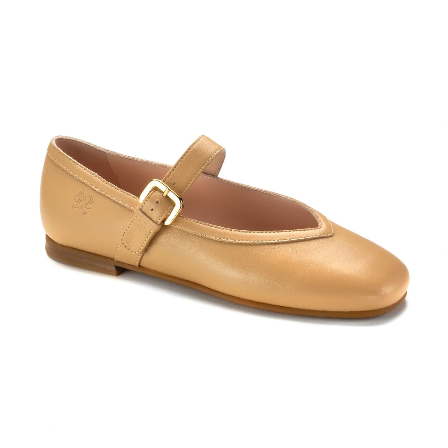 1701 - Champagne Leather Mary Jane for Girls London Kids
