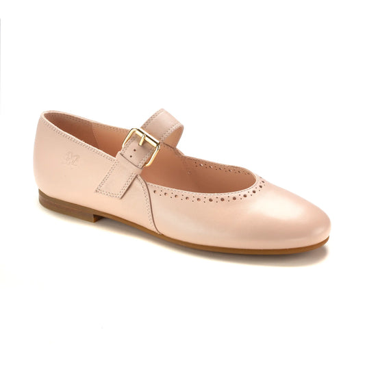 1708 Pink Leather Girls Dressy Mary Jane Shoe