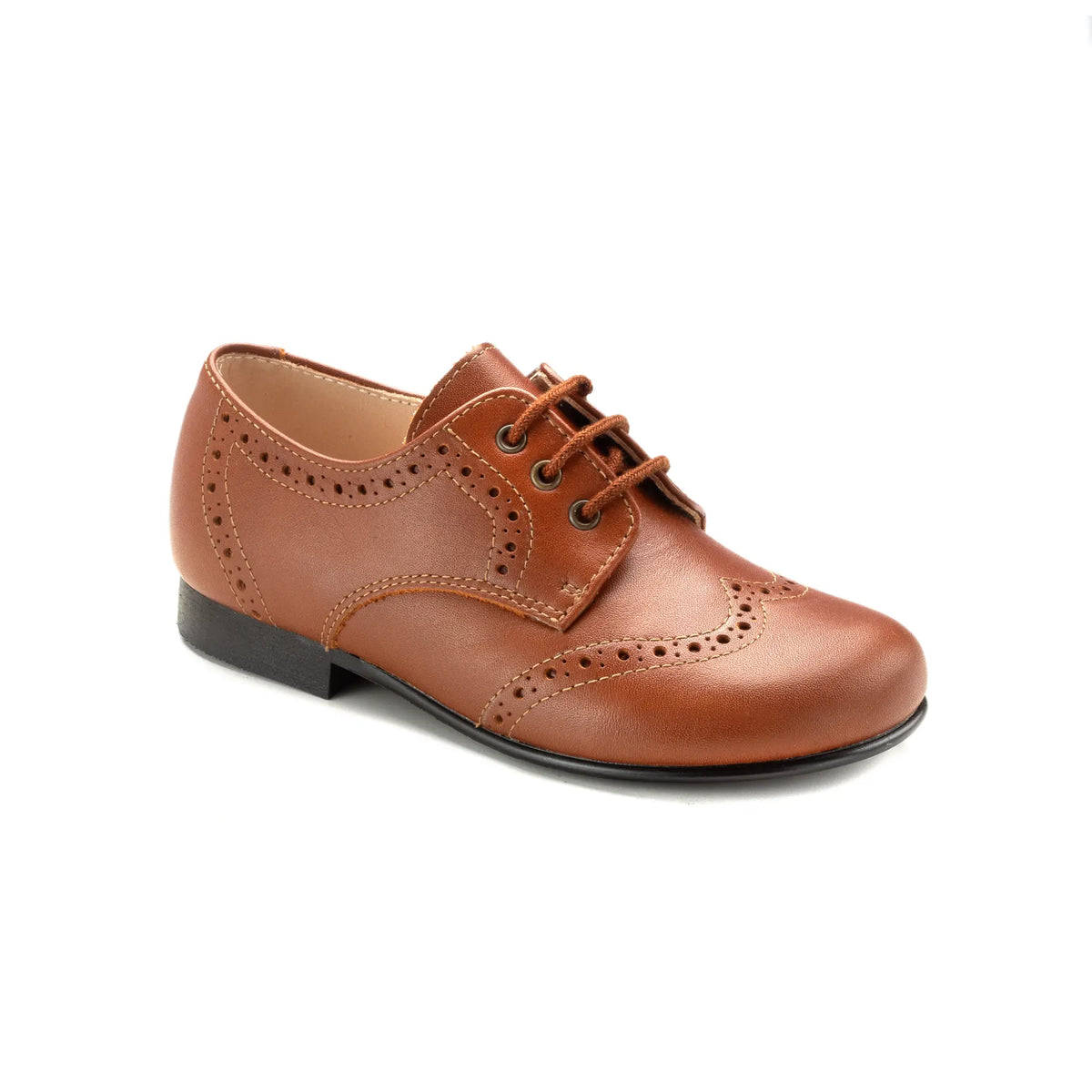Tan Leather Boys Tie Shoe