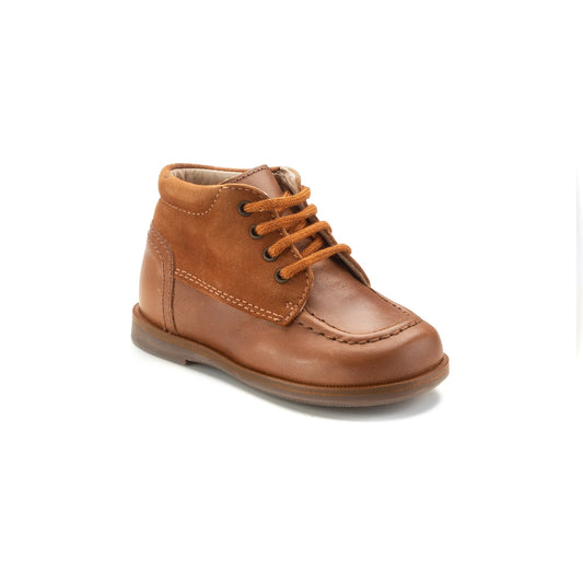 24171 - Tan Leather Toddler High Lace Shoe Beberlis