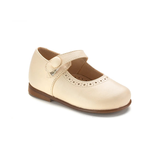 24389 soft pink leather strap Mary Jane shoes for toddlers