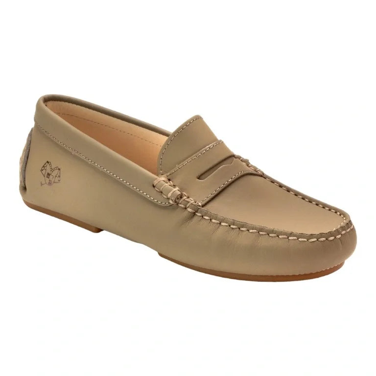 2460 Taupe Sahara Classic Penny Style Moccasin for Girls
