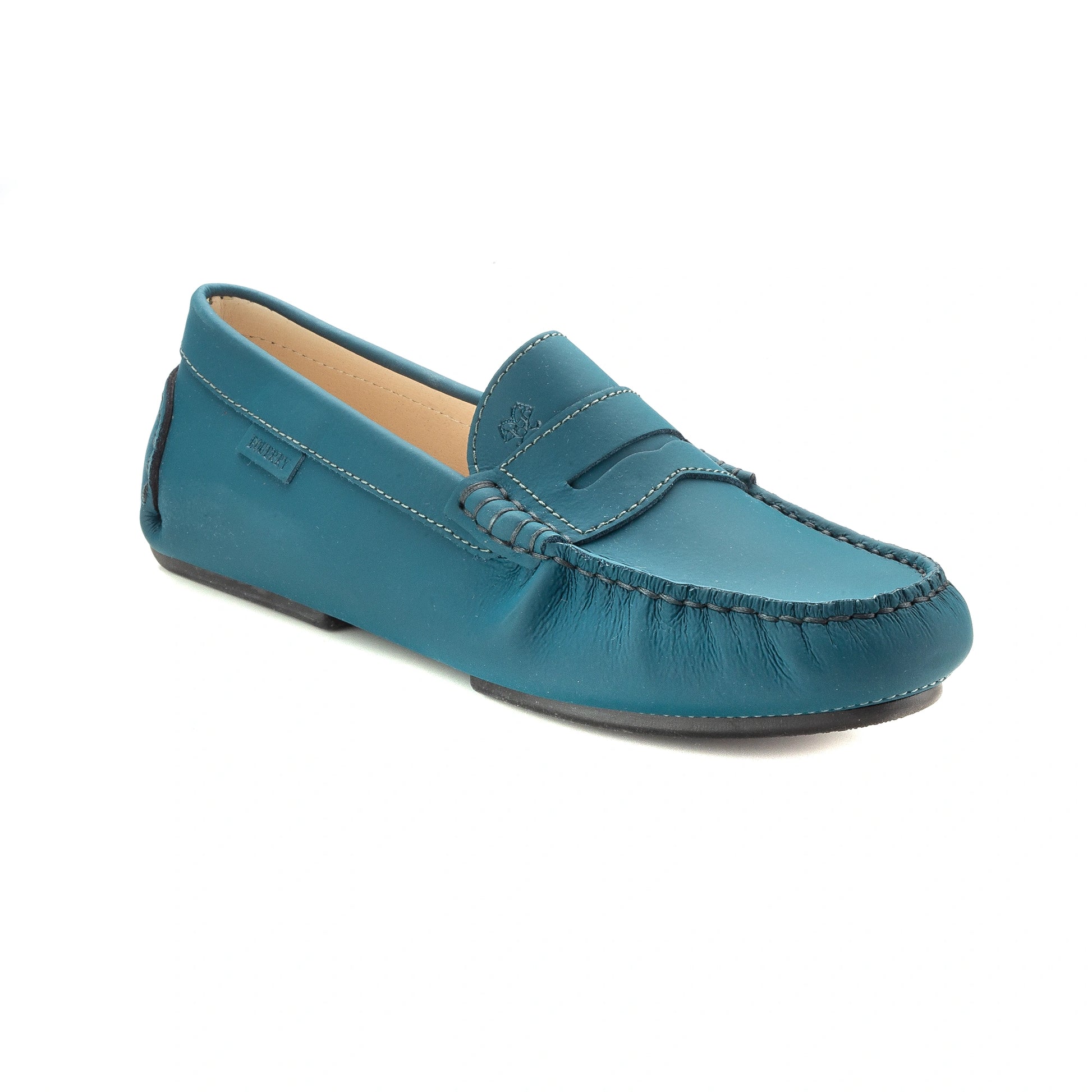 Girl's Petrol Blue Sahara Classic Penny Mocassin