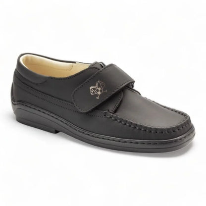 2513 Black Sahara Boys Velcro Shoe