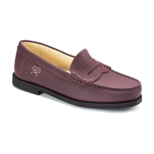 2525 Bordo Sahara Girls School Loafer, hard loafer, made in Italy