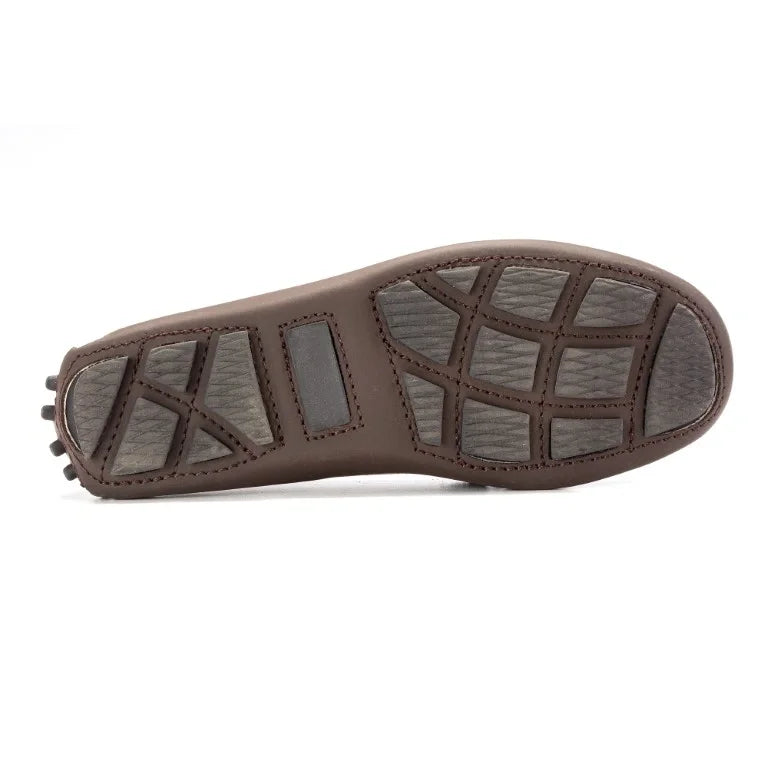 Brown Sahara Girls Mocassin Loafer with soft and broken design look
