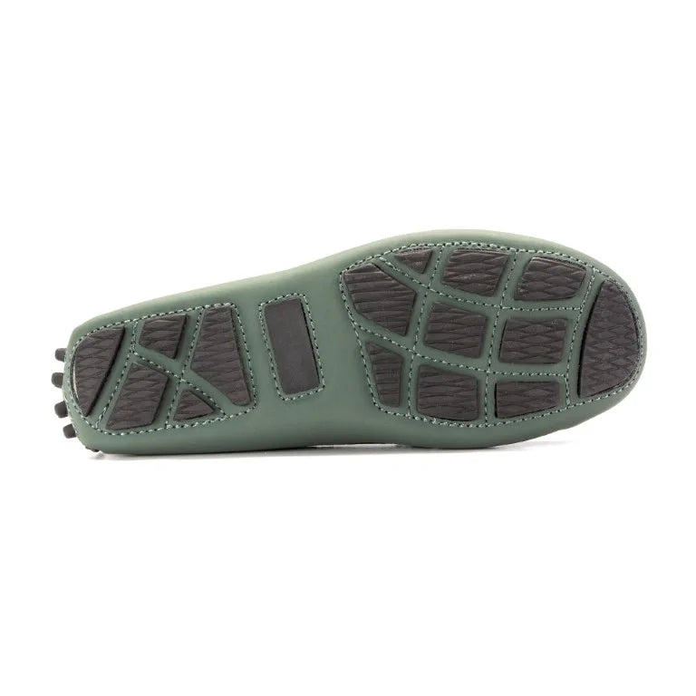 Green Olive Sahara Girls Mocassin Loafer made in Italy