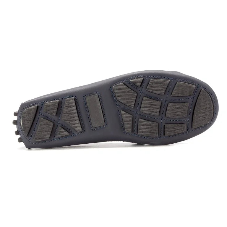Navy Sahara Girls Mocassin Loafer crafted in Italy for casual wear