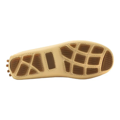 Soft Yellow Sahara Girls Mocassin Loafer made in Italy