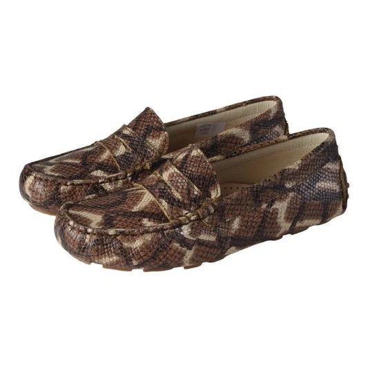 Tan Aspis color girls mocassin loafer from Italy
