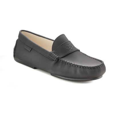 Girls Black Sahara Soft Mocassin