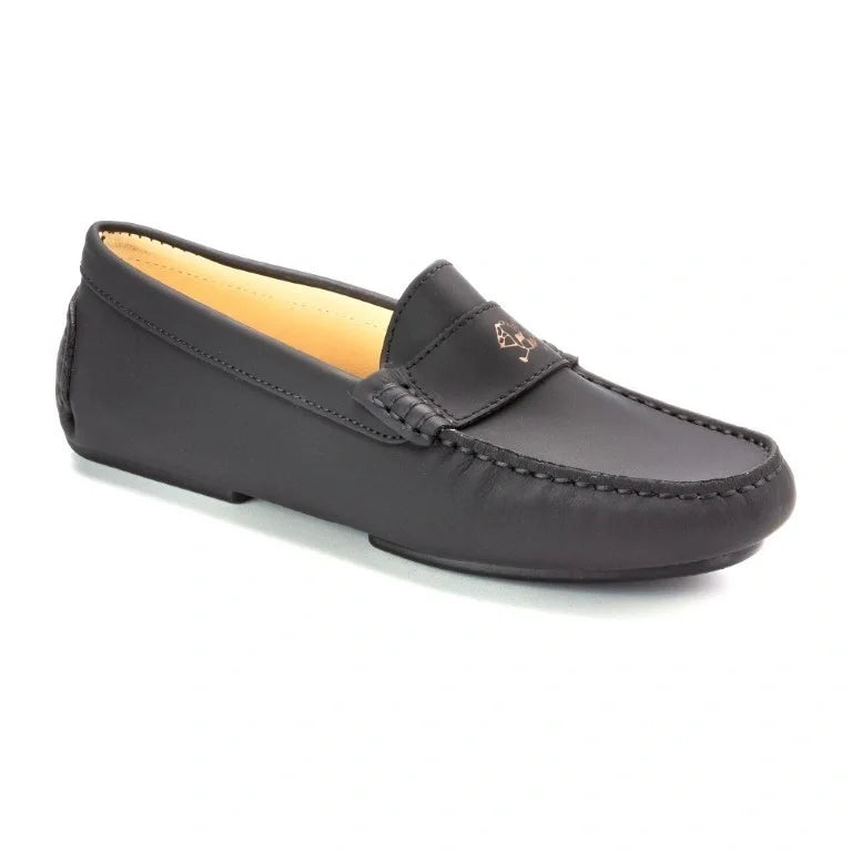 Girls Black Sahara Soft Mocassin