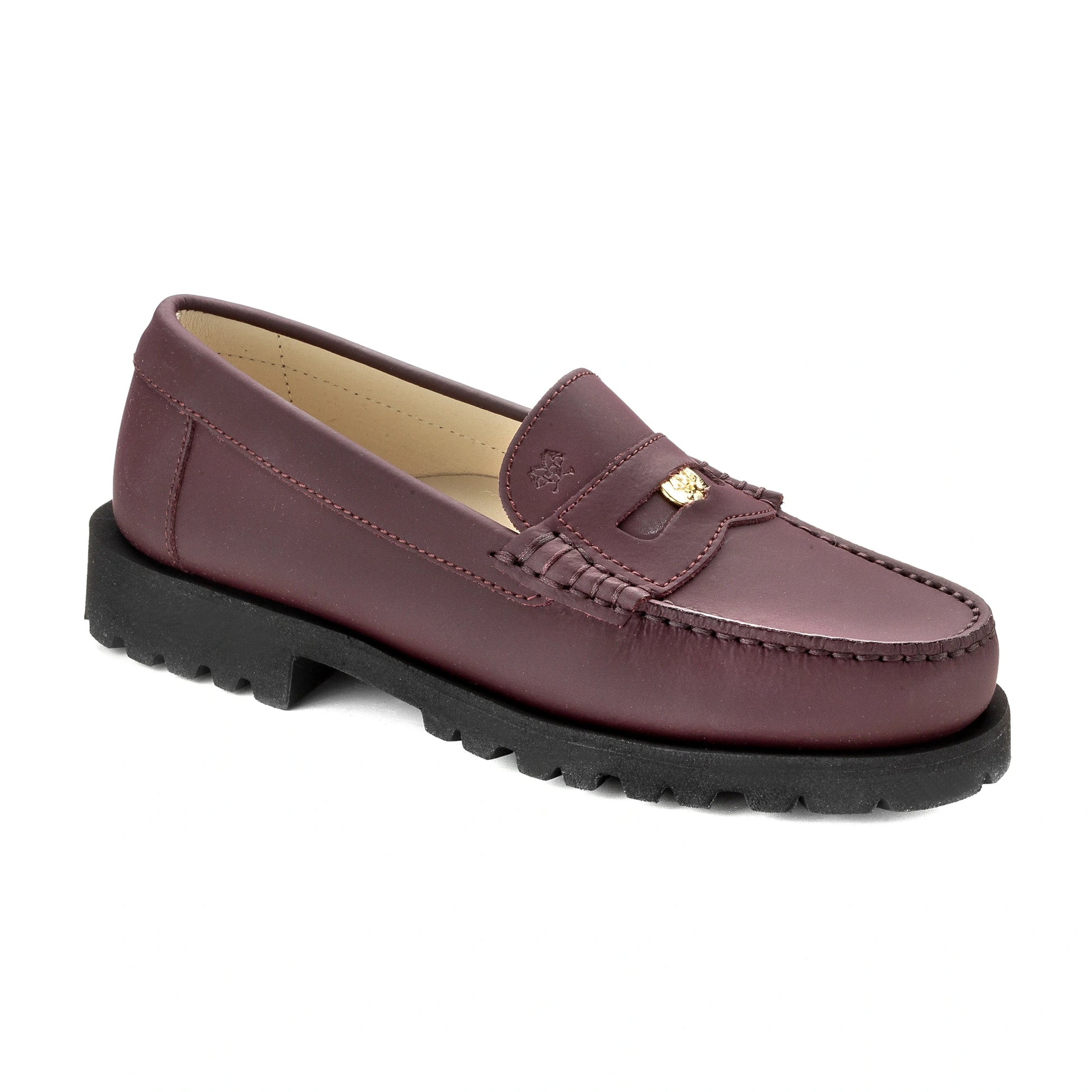 2648 Bordo Sahara Girls Loafer Coin Italian craftsmanship