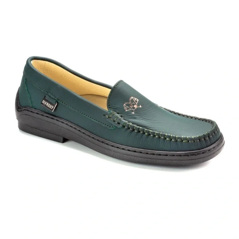 Green Sahara Girls Soft Loafer Mocasin