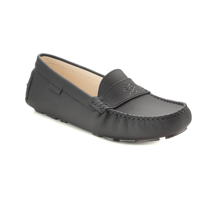 2699 Black Sahara Girls Moccasin Fringe causal wear made in Italy