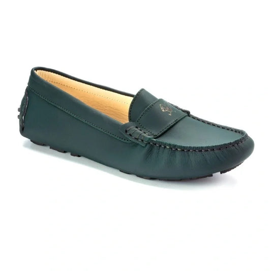 26990 Girls Green Sahara Soft Loafer Mocassin Image