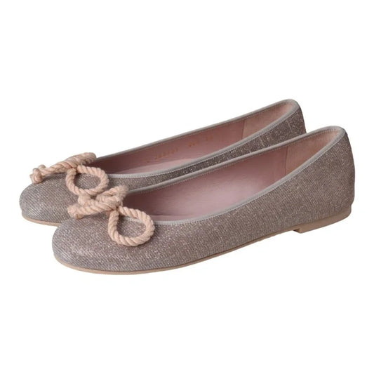 Soft Pink Galassi bow shoe flats for teens and women