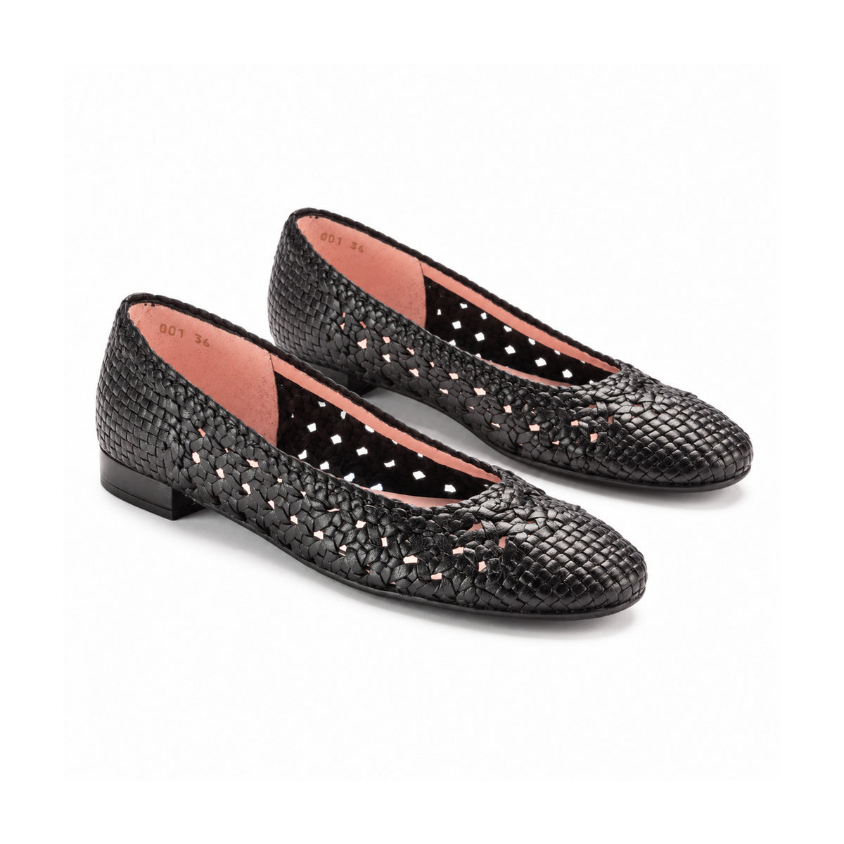 51524 - Black Soft Leather Flats for Teen/Women by Pretty Ballerinas