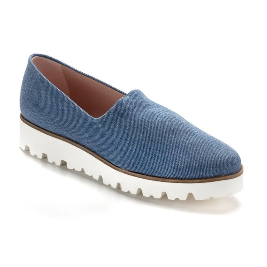 Teen/Women's denim slip on dress shoe made in Spain