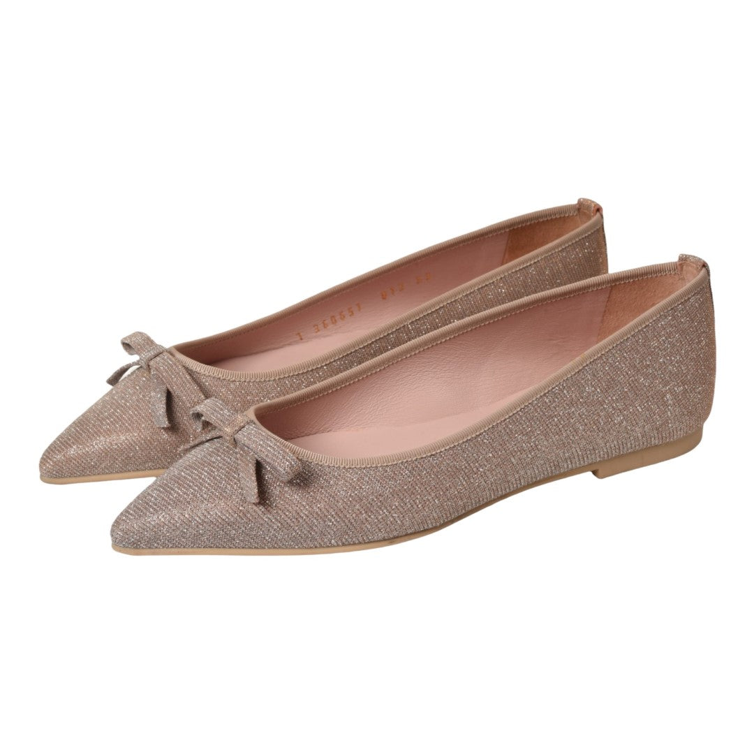 45970 - Nude Glitzy Flats for Teen/Women by Pretty Ballerinas Pretty Ballerinas