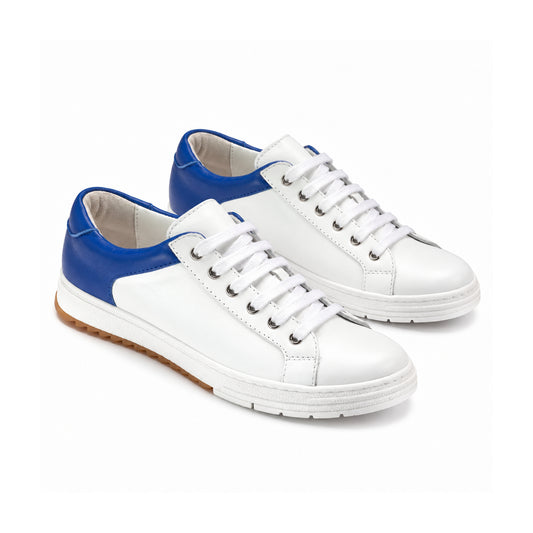 880 - White Sahara Leather Lace for Girl/Boy by London Kids