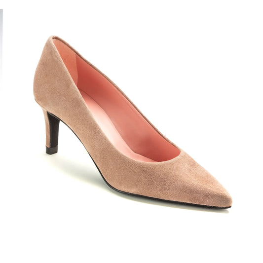 Elegant taupe suede teens pump made in Spain