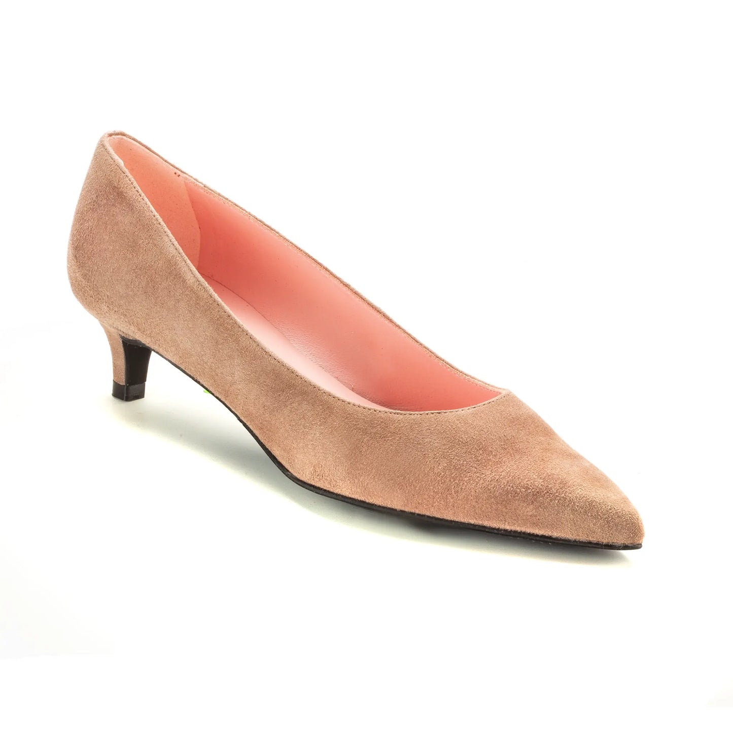 46902 Taupe Suede Teen Pump showing off the elegant suede texture and comfortable build.