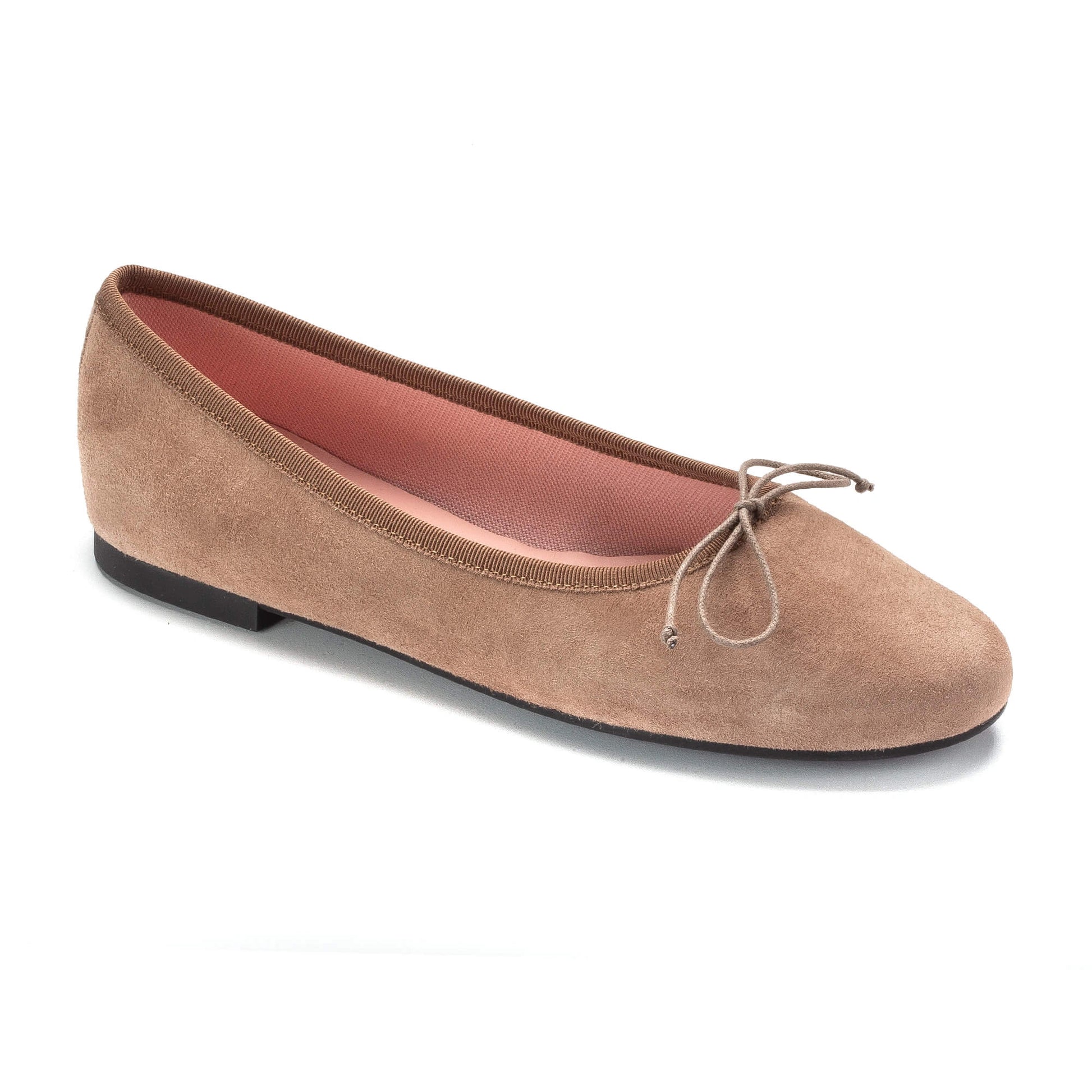 Buy Taupe Suede Teens Bow Shoe