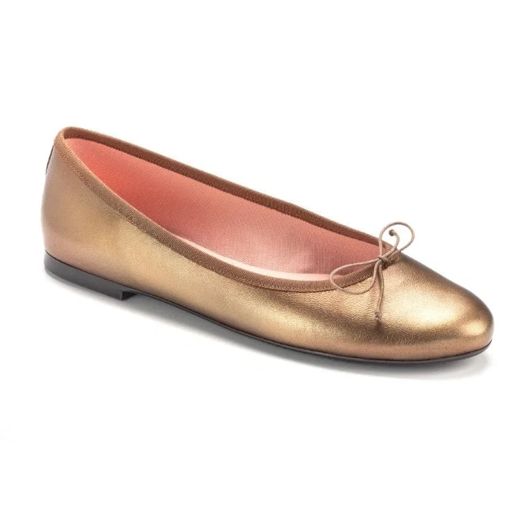 Bronze Teens Bow Flats for Dress and Casual Occasions