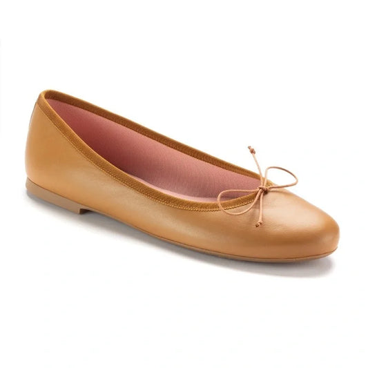 Stylish Sadle Leather Teens Bow Shoe with bow detail, made in Spain