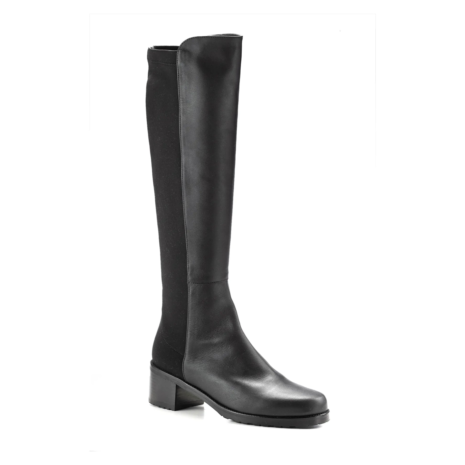 50921 Black Leather Half Half Ladies Boot, crafted in Spain