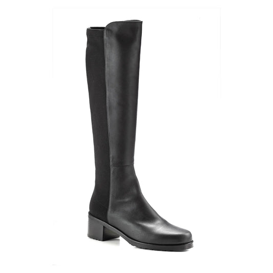 50921 Black Leather Half Half Ladies Boot, crafted in Spain