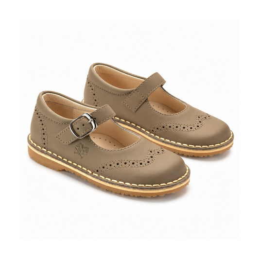 558 - Taupe Sahara Boys T Sandal Shoe