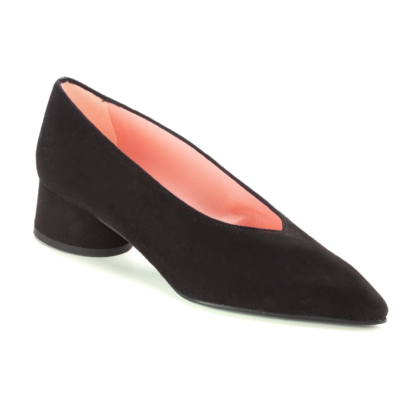 51871 Black Suede Teens Heel