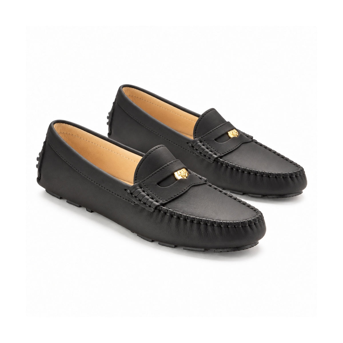 2591 - Black Sahara Girls Moccasin Penny Coin