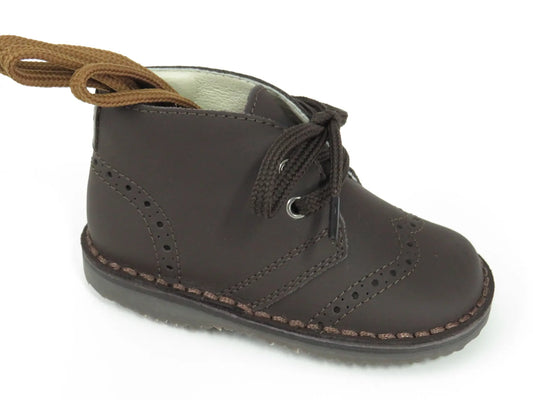 Bordo Sahara colored baby lace shoe suitable for toddlers