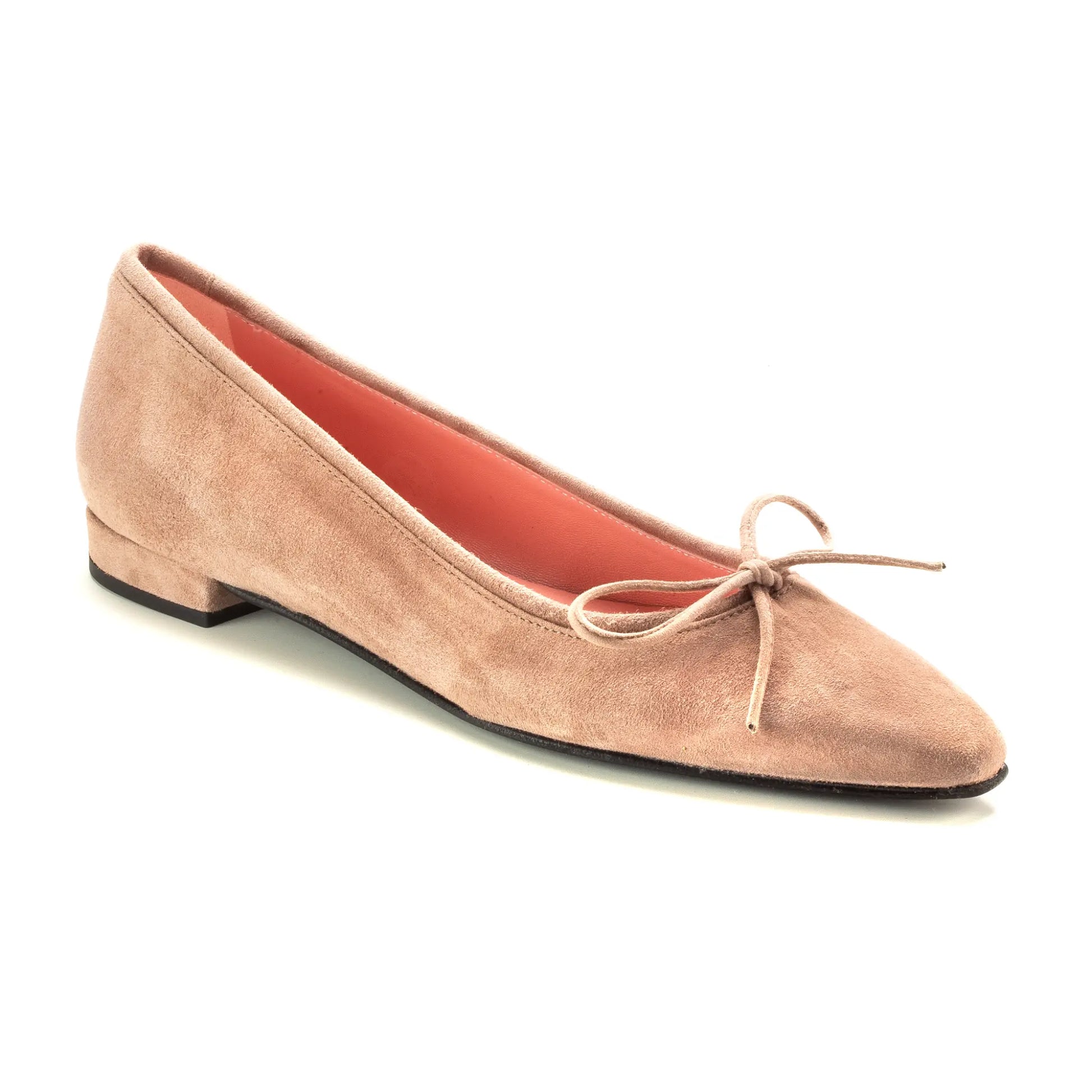 52680 Taupe Suede Teens Bow Shoe with elegant bow detail