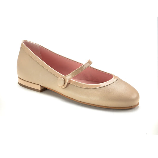 53051 Taupe Leather Teens Mary Jane Shoe