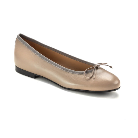 Beige Leather Teens Mary Jane Shoes Made in Spain