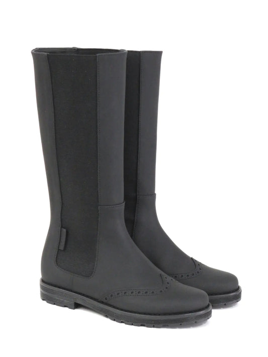 Image of Black Sahara Girls WingTip Boots