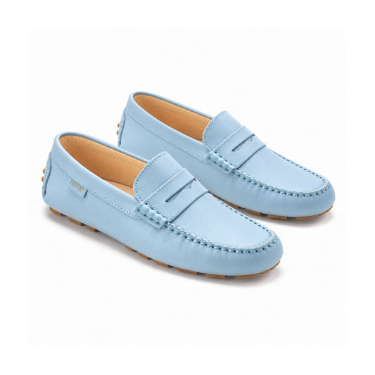 2582 - Arctic Blue Sahara Girls Moccasin Loafer