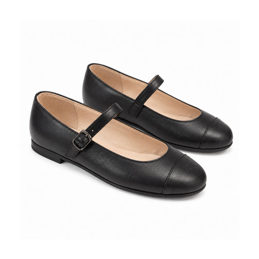 1639 - Black Soft Leather Strap for Girl by London Kids