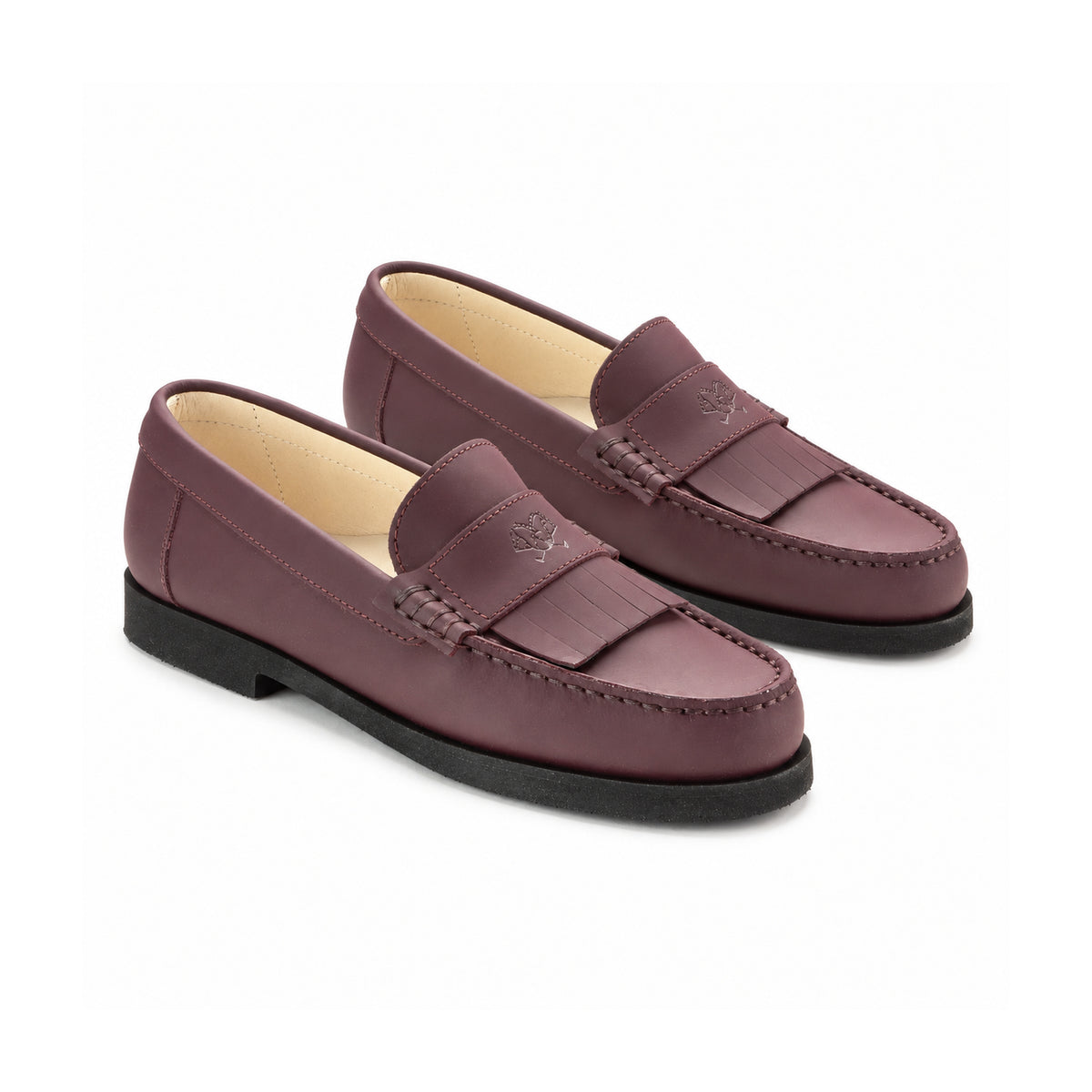 2645 - Bordo Sahara Girls Loafer Tassel