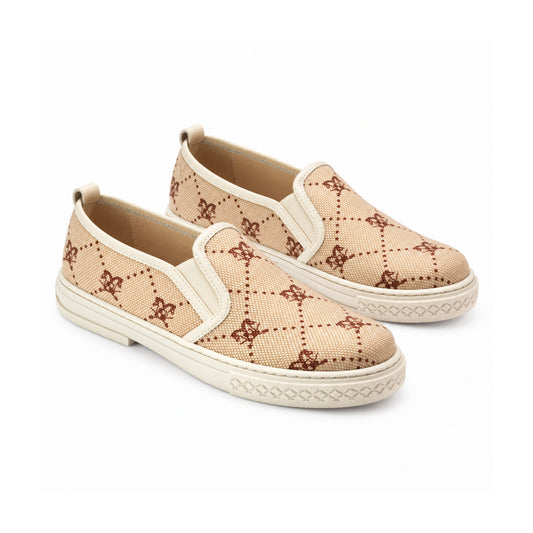 896 - Tan Micro Sneaker for Girl by London Kids