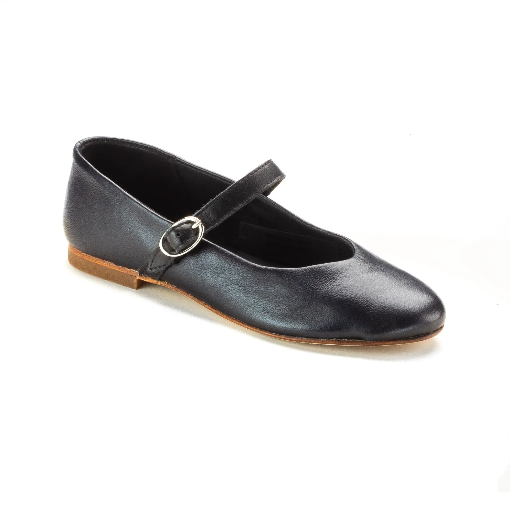 Flashpunte black leather girls Mary Jane for Shabbos